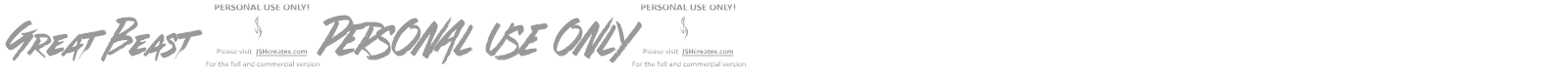 Great Beast font preview